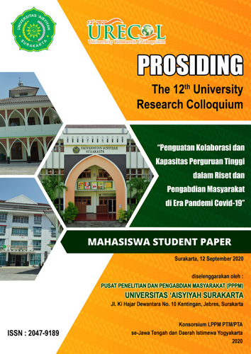 					View Proceeding of The 12th University Research Colloquium 2020: Mahasiswa Student Paper
				