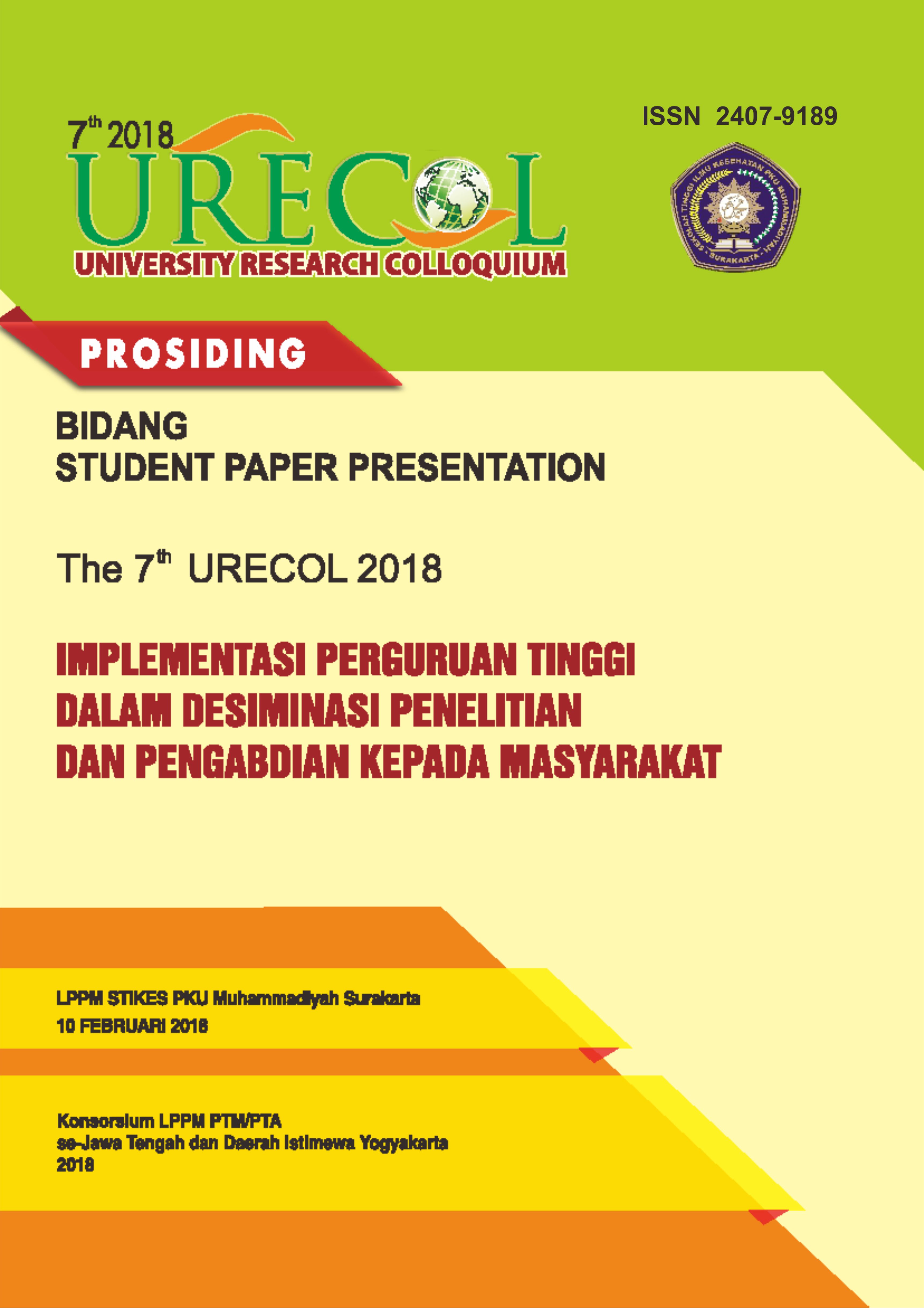 					View Proceeding of The 7th University Research Colloquium 2018: Mahasiswa (student paper presentation)
				